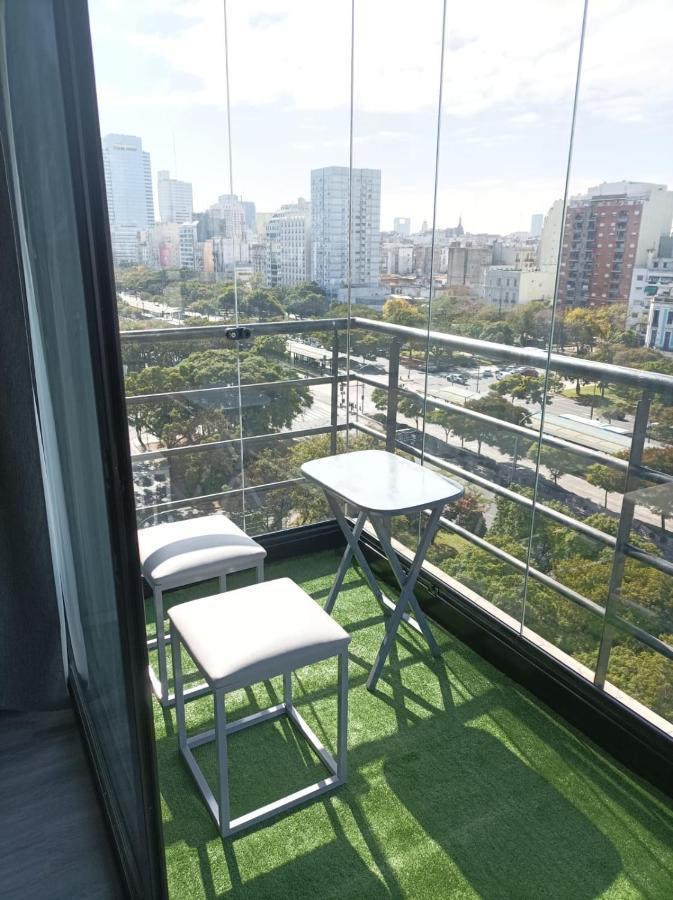 Amplio Studio Con Balcon Completamente Blindado, Proteccion Para Ninos Y Vista Abierta A La 9 De Julio Buenos Aires Exteriér fotografie